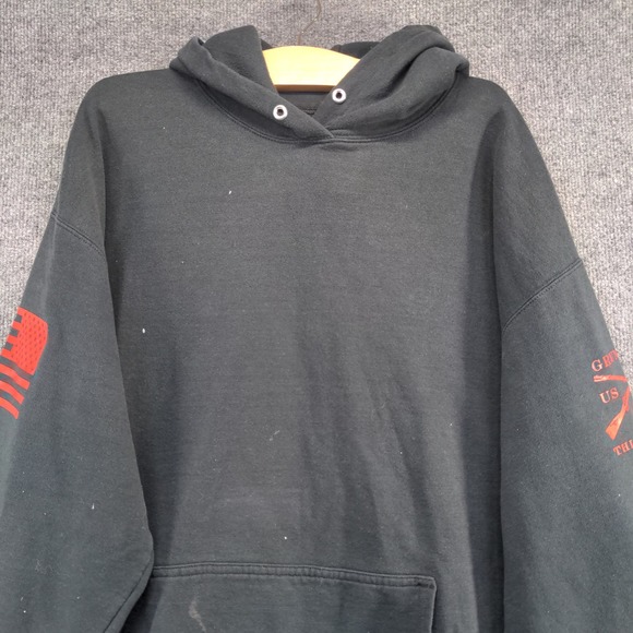 Grunt Style Men's Pullover Hoodie Black Size XXL Military Patriotic Graphic - Picture 6 of 13